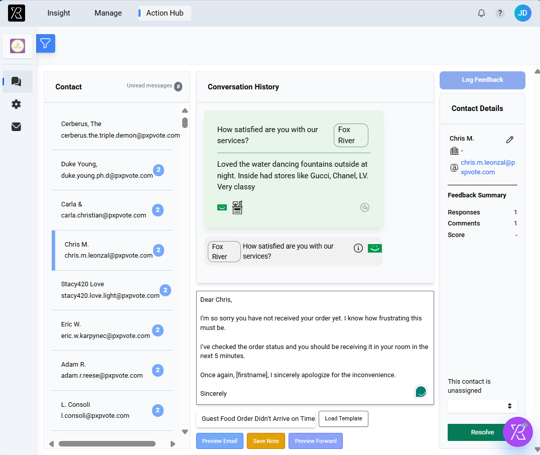ActionHub Dashboard